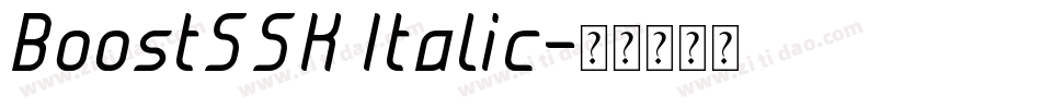 BoostSSK Italic字体转换